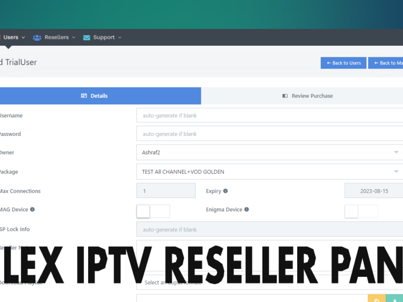 filex iptv reseller panel