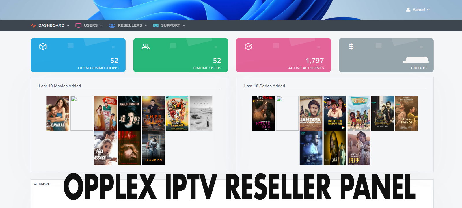 Opplex IPTV Reseller Panel